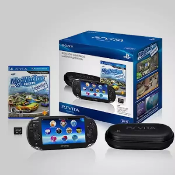 La firma comercializa un paquete para América Latina que contiene la consola en su versión Wi-Fi, el juego de Mod Nation Racers, una tarjeta de memoria de 4GB y un estuche rígido.