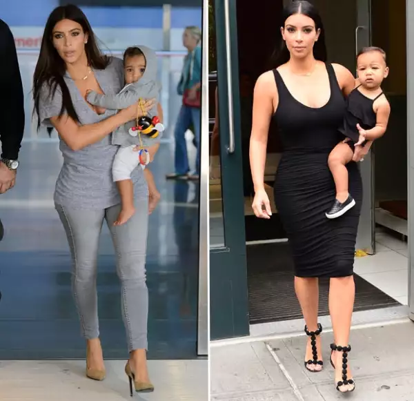 Kim es fan de vestir a su hija igual que ella.