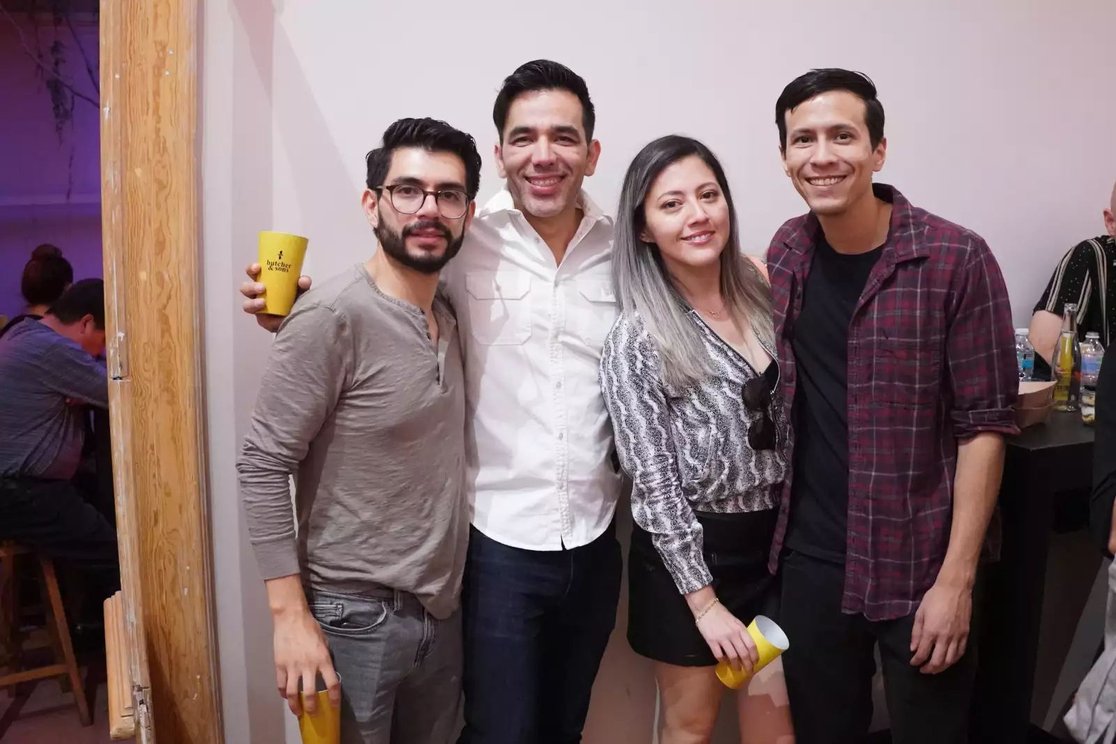 Erick Yasar, Luis Camacho, Adrián Núñez y Paola Guerrero