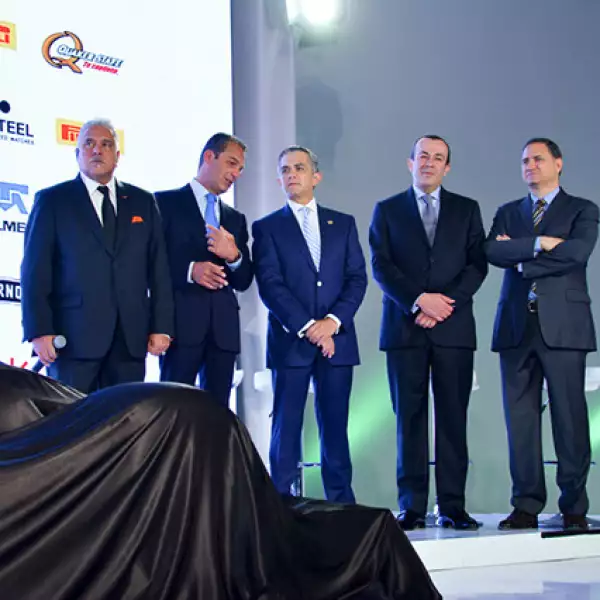 Vijay Mallya,Carlos Slim,Miguel Ángel Mancera,Francisco Maza y Alejandro Soberón.