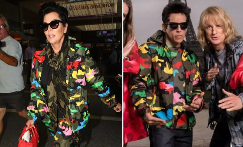 La mamá de las Kardashian se está volviendo fan de vestir con un look más varonil, pues ahora copió el look del icónico personaje que interpreta Ben Stiller.