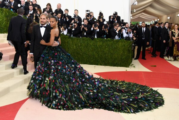Zoe Saldana y Marco Perego