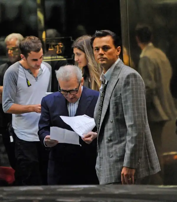 Leonardo DiCaprio y Martin Scorsese, director de `The Wolf of WallstreetÂ´durante el rodaje en