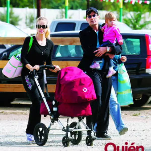 Denise Richards, Charlie Sheen, Lola Rose Sheen Richards, Sam Sheen Richards