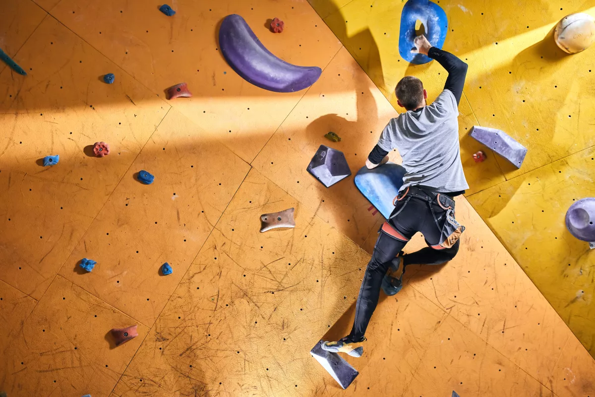 Strong,Active,Man,With,Physical,Disability,Enjoys,Bouldering,Hobby,,Bought
