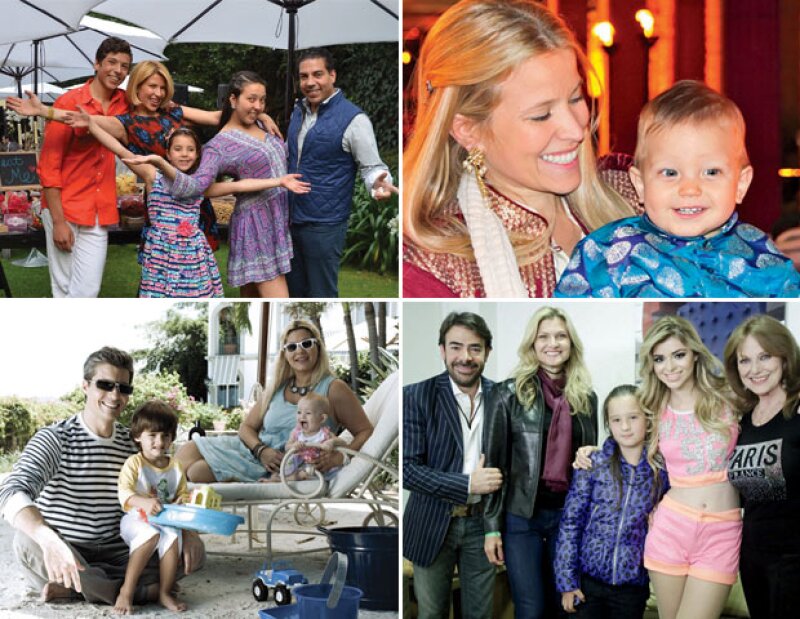 Beatriz Pasquel con su familia; Jana Pasquel; Liliana Saad y Christian Magnani.