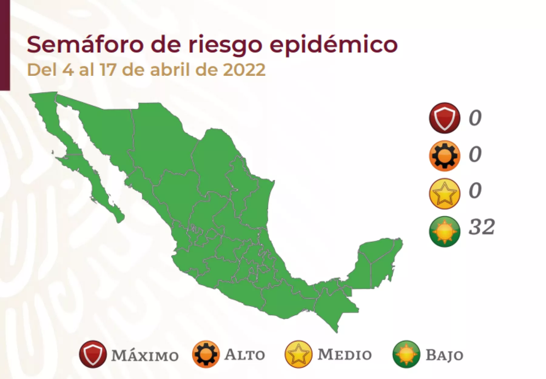 Semáforo COVID en México (mapa epidemiológico)