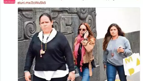 La conductora del programa matutino fue captada en la Ciudad de México acompañada por un par de mujeres que cargaban sus bolsas.