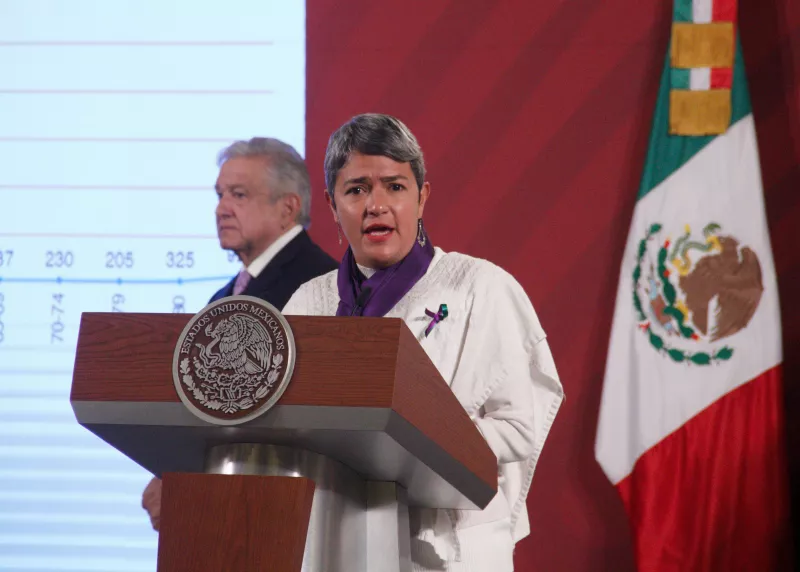 Andrés Manuel López Obrador, presidente de México, durante la conferencia en Palacio Nacional