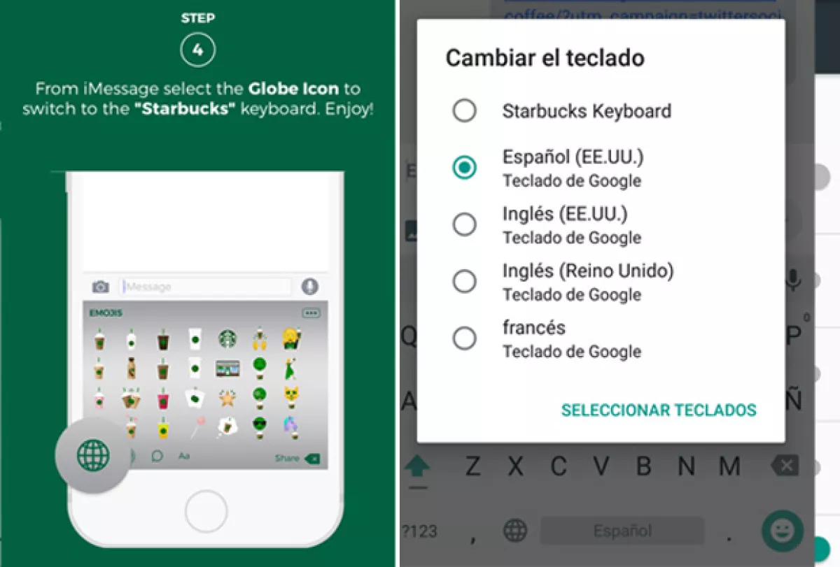 Para usarlo solo tienes que mantener pulsado el ícono en forma de Mundo.