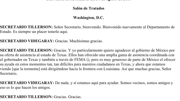 Mensaje a medios