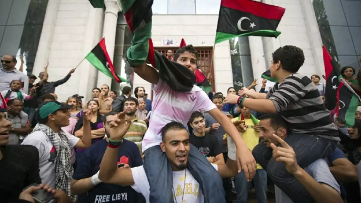 revolucion, libia, arabe, festejos