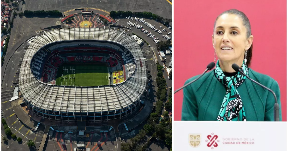 Estadio Azteca y Claudia Sheinbaum, jefa de gobierno de la Ciudad de México 