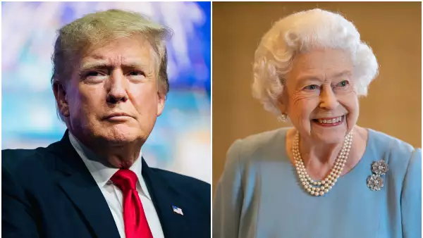 Donald Trump y la reina Isabel II