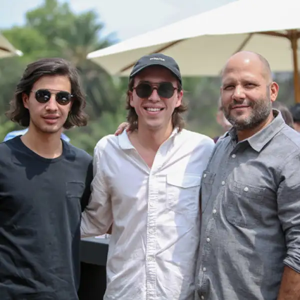 Pelayo Couturier, Mateo Couturier y Antonio Flores