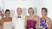 Estefanía de Mónaco, príncipe Alberto, Charlene y Carolina de Mónaco
