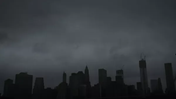 cielo de manhattan al amanecer