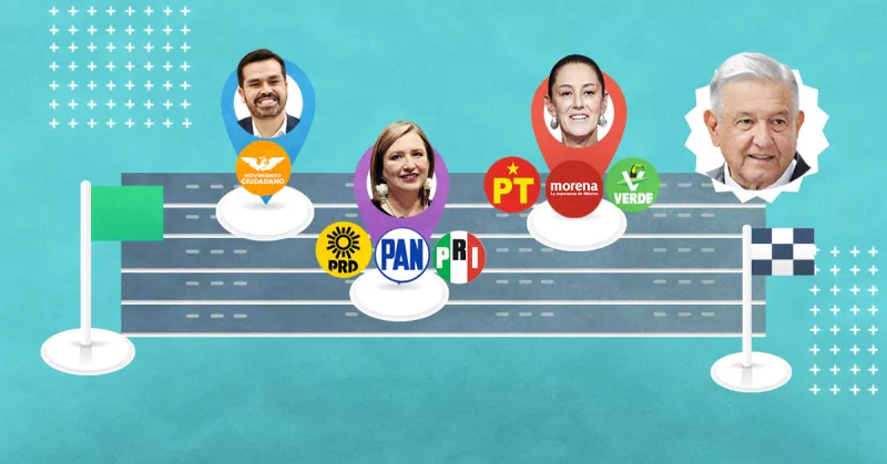 Los candidatos a la presidencia 2024 inician campañas; van por 98 millones de votantes