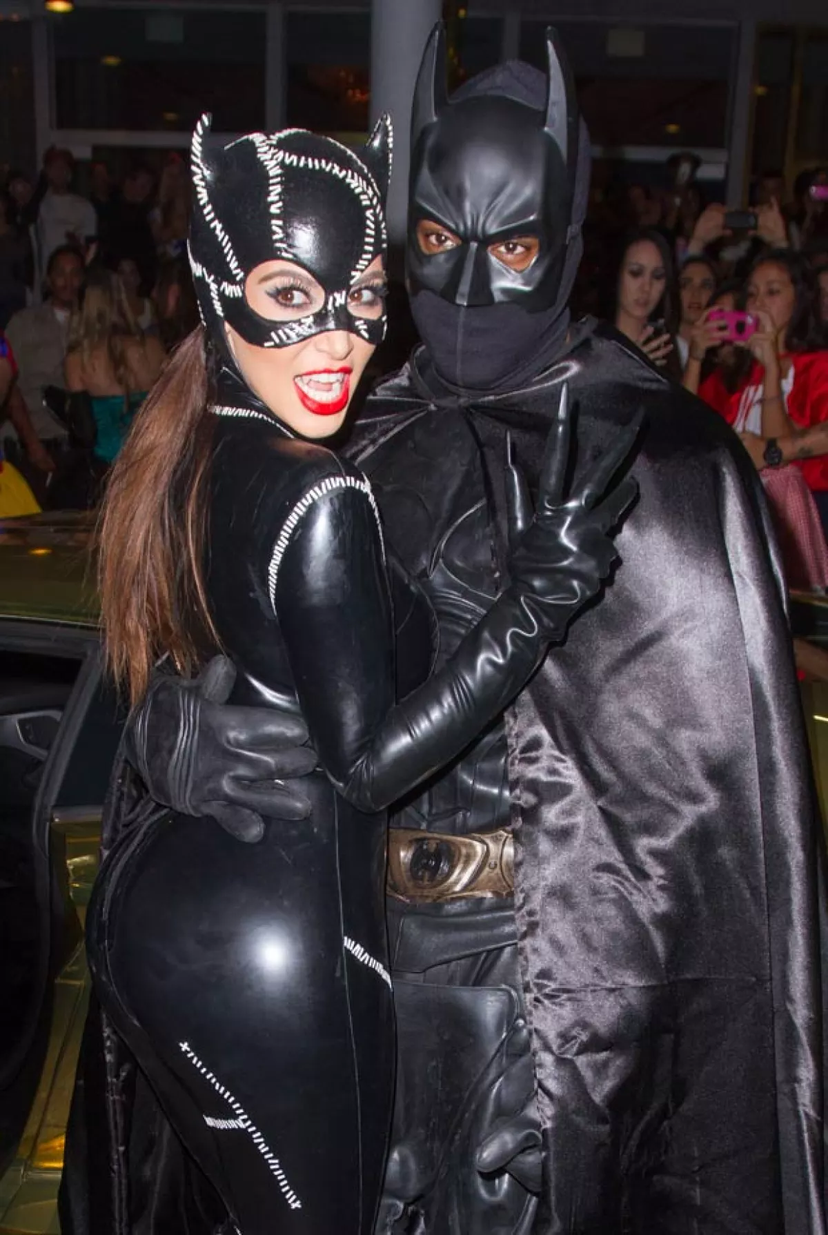 Kanye se disfrazó de Batman para combinar con Kim en Halloween del 2012.