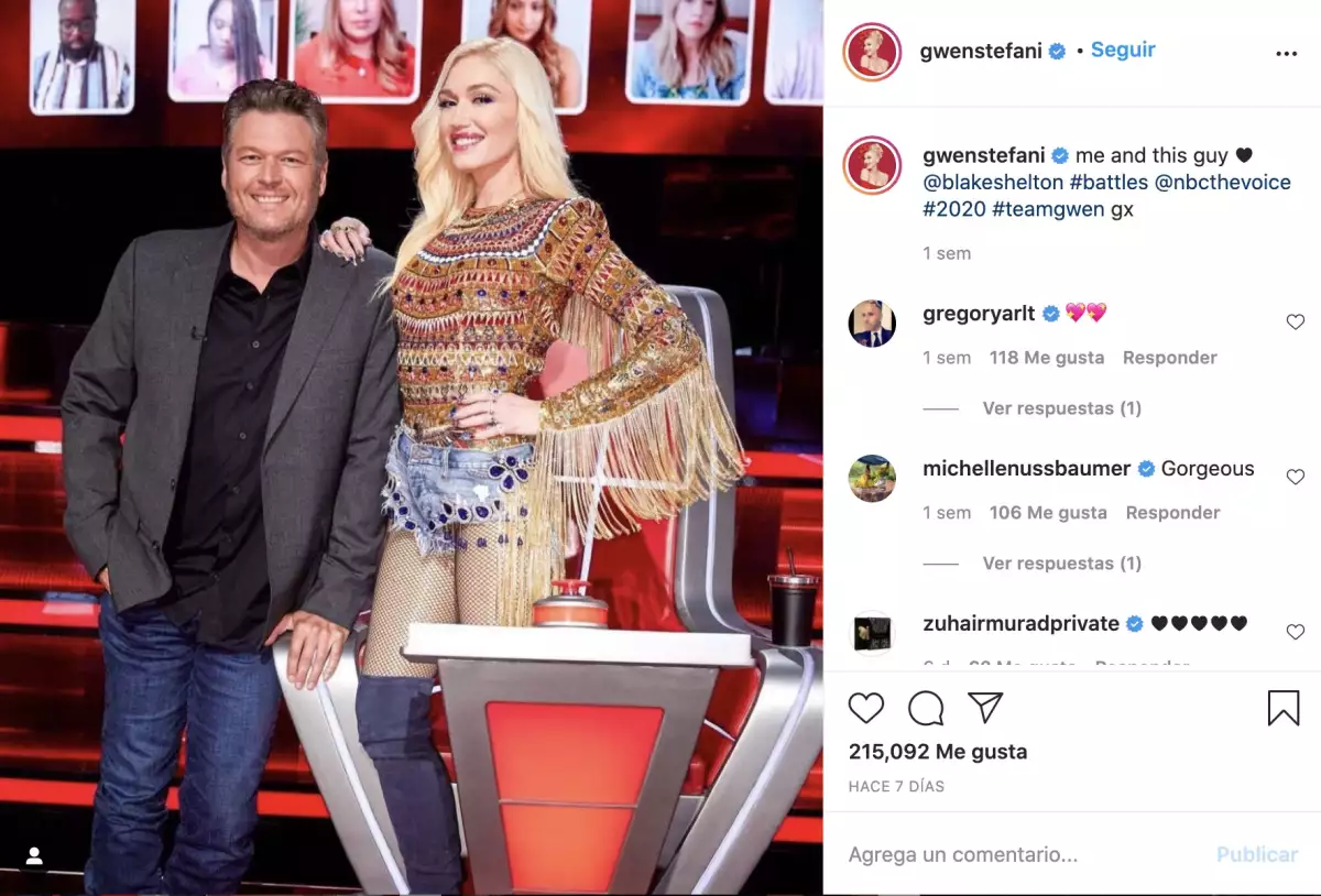 Blake Shelton y Gwen Stefani