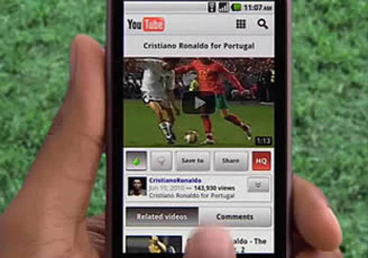 Google planea que YouTube ofrezca una estupenda aplicación móvil en HTML5. (Foto: Fortune)