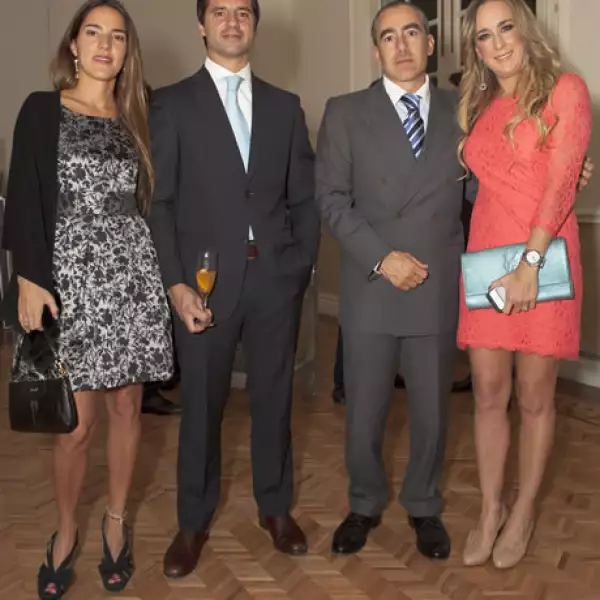 Carla Maury y Santiago Fernández con Emilio y Tania Paulon