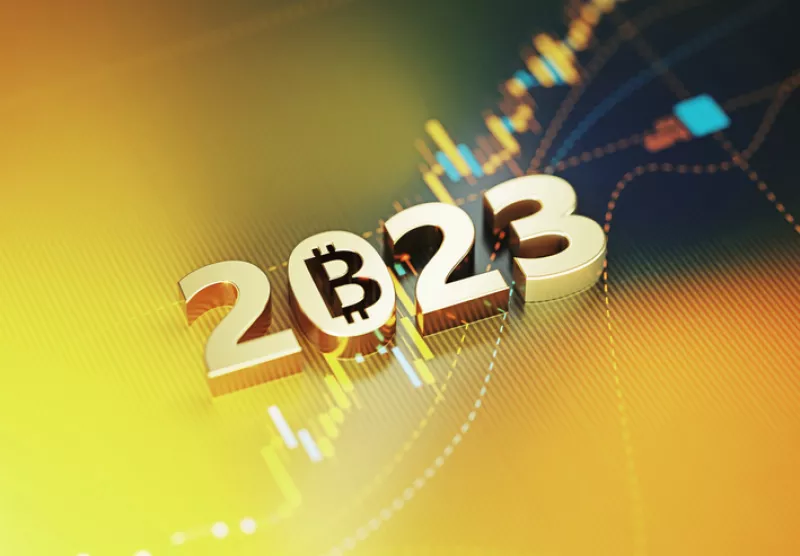¿Qué pasará con el criptoinvierno en 2023? (imagen conceptual de este año con el logo de bitcoin)