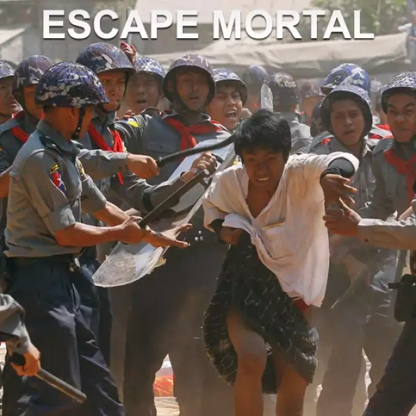 policia myanmar manifestacion