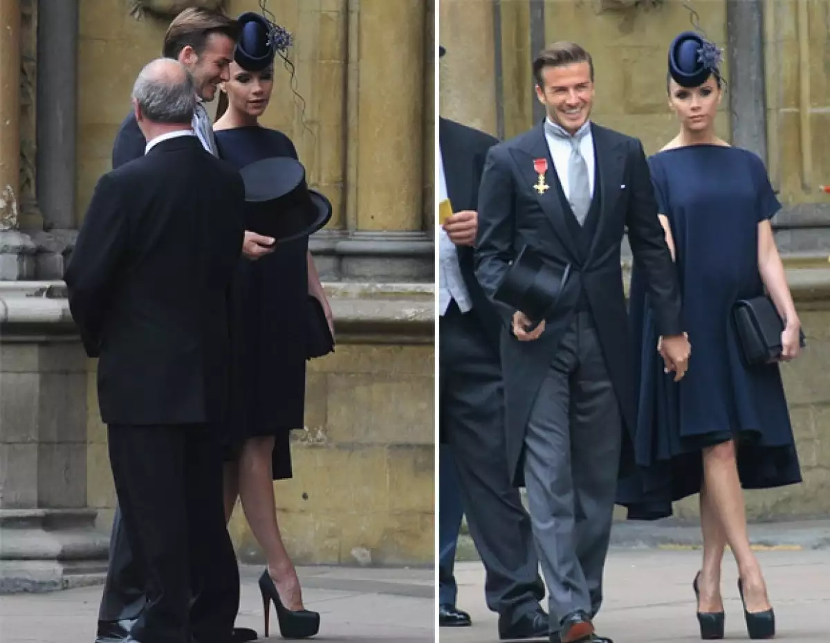 Cuando Victoria acudió a la boda real, estaba esperando la llegada de Harper Seven.