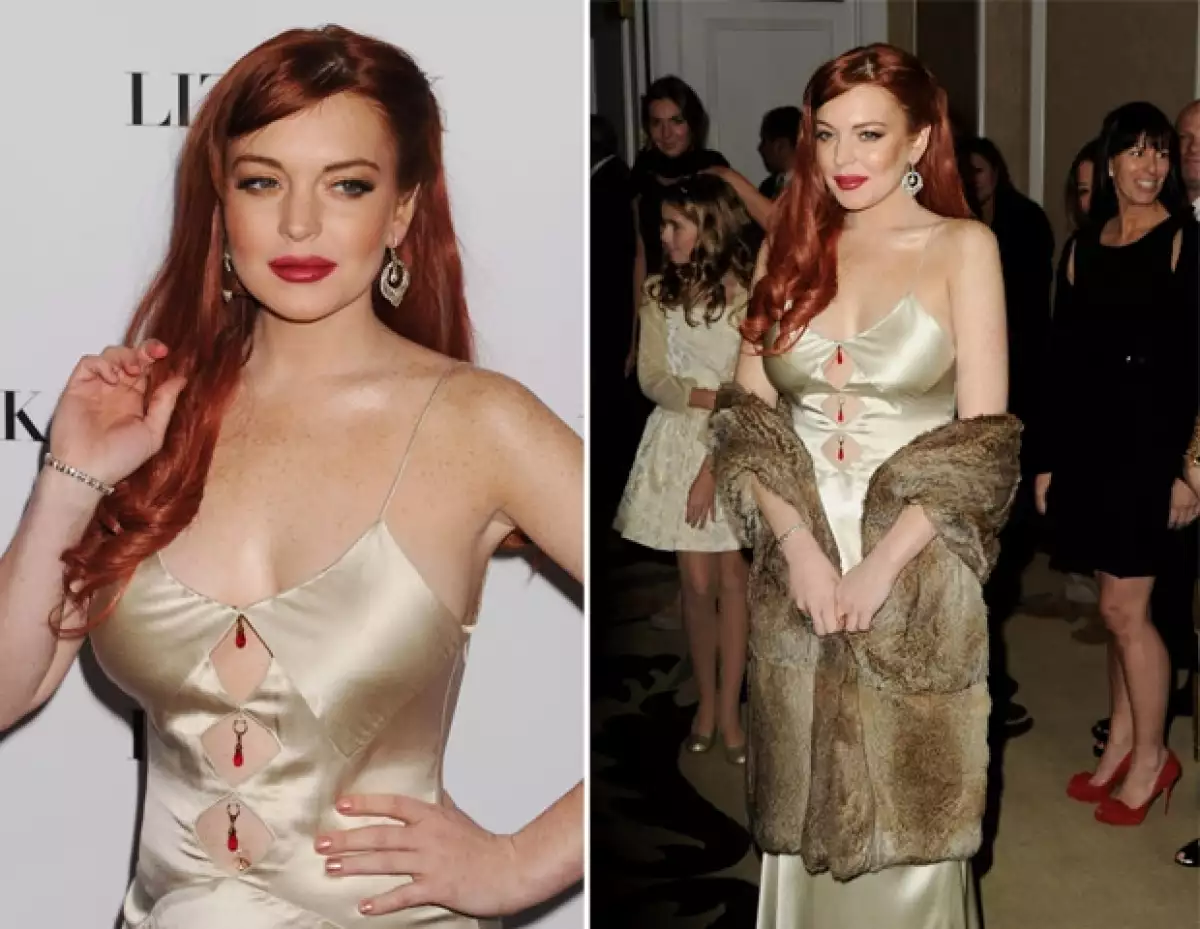 Ayer por la noche se realizó una alfombra roja en el hotel Beverly Hills de Los Ángeles para presentar la película `Liz and Dick´, sin embargo Lilo atrajo las miradas por lo `mal vestida´.