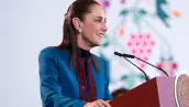 En la imagen, la presidenta Claudia Sheinbaum durante su conferencia de prensa.