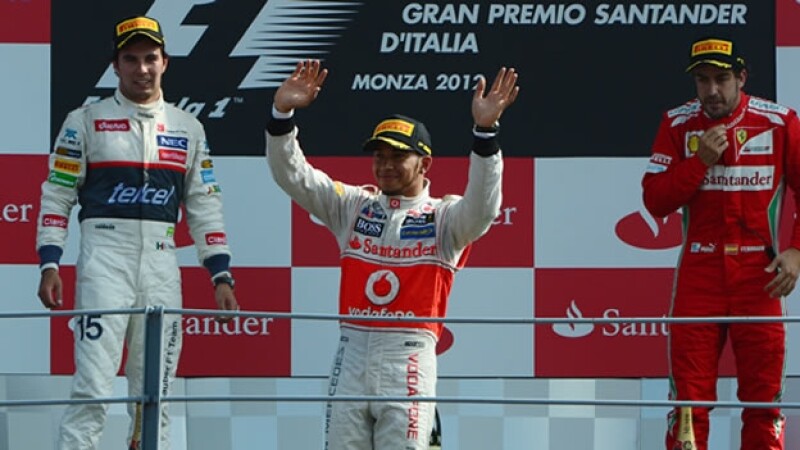 Lewis Hamilton, Sergio Perez y Fernando Alonso ganan el Gran Premio de Italia