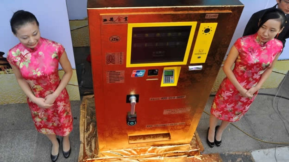 china cajeros automaticos oro