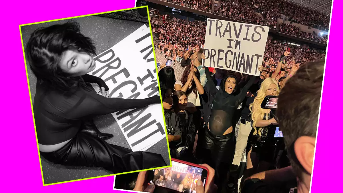 Kourtney Kardashian anunció su embarazo de la manera más original.