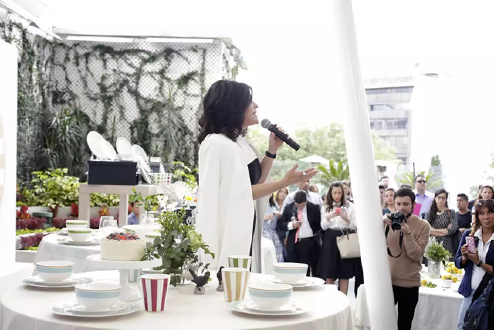Durante el evento se pudieron apreciar los diseños de la empresaria.