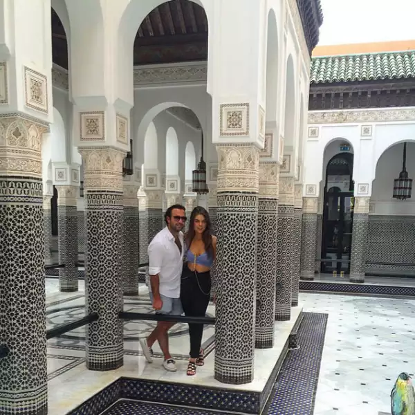 En La Mamounia, Marrakech, con su esposo Daniel.