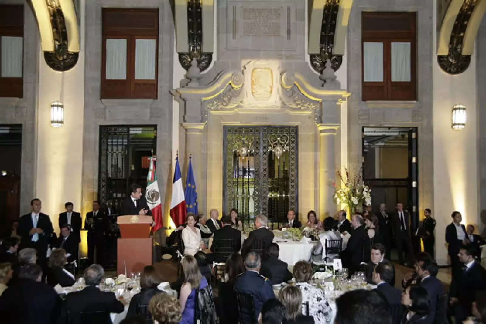 Cena Sarkozy en Palacio Nacional
