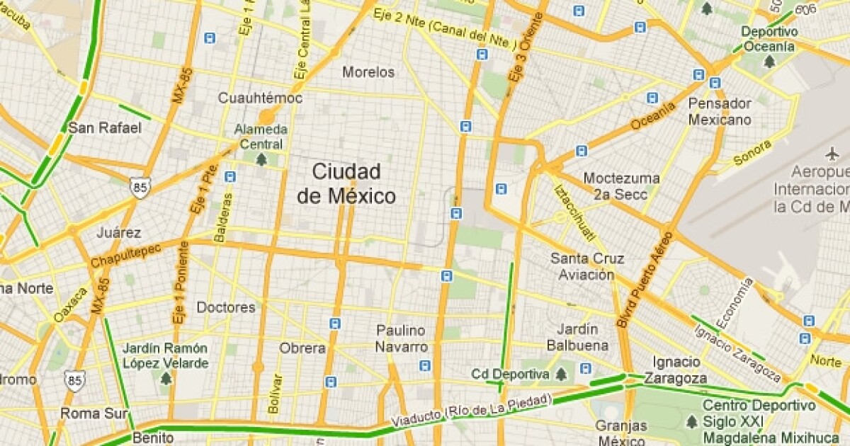 mapa de transito Los mapas de Google ahora muestran el tráfico en la Ciudad de México mapa de transito Los mapas de Google ahora muestran el tráfico en la Ciudad de México