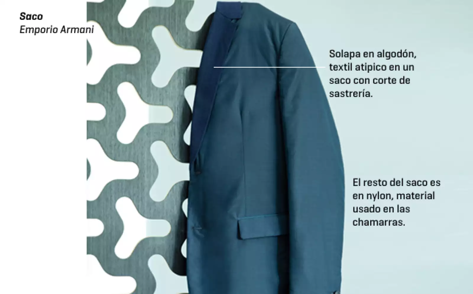 Una tendencia en ascenso son los abrigos con corte de sastrería y sacos en materiales no convencionales, como el nylon o piezas casuales con neopreno.