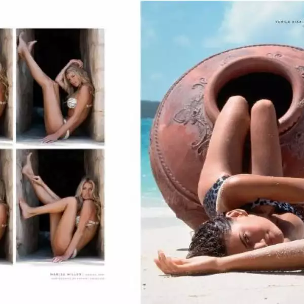 A la izquierda Marisa Miller en 2007, a la derecha Yamila Diaz-Rahi en 1999.