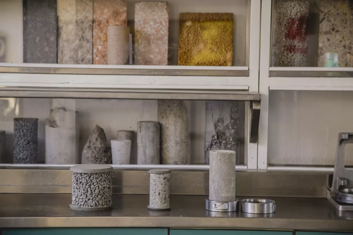 Pruebas de Holcim en su centro de innovación