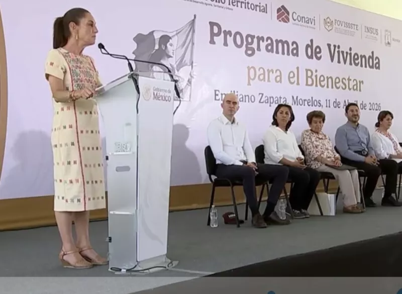 Programa de Vivienda para el Bienestar en el estado de Morelos, encabezado por la presidenta Claudia Sheinbaum.