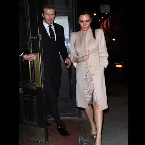 Victoria y David  Beckham salieron a cenar a Minetta Tavern para festejar el día del amor.