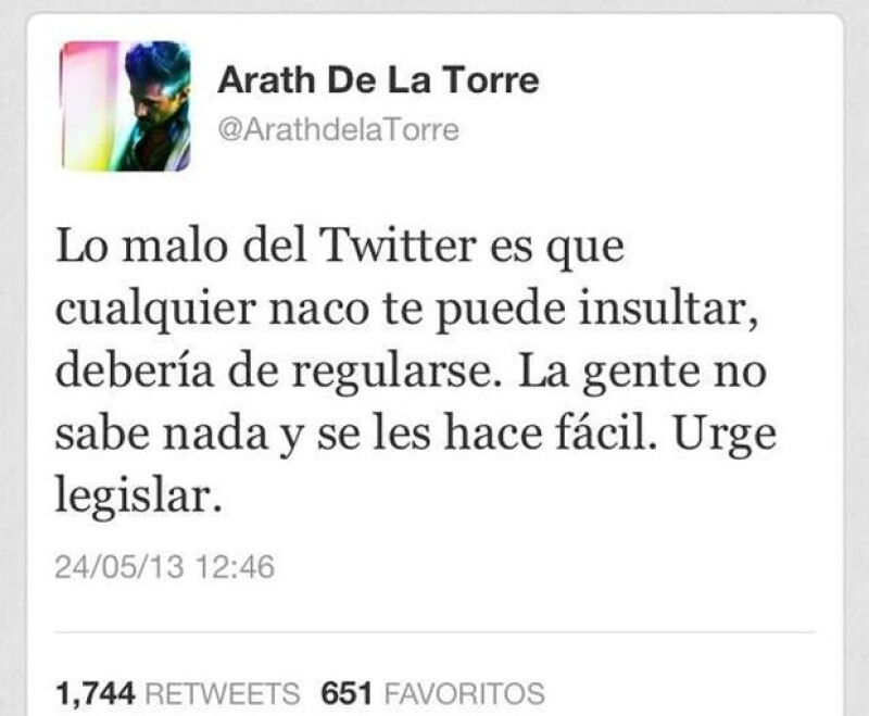 Aunque tenía buenas intenciones, Arath terminó enojando a Twitter.