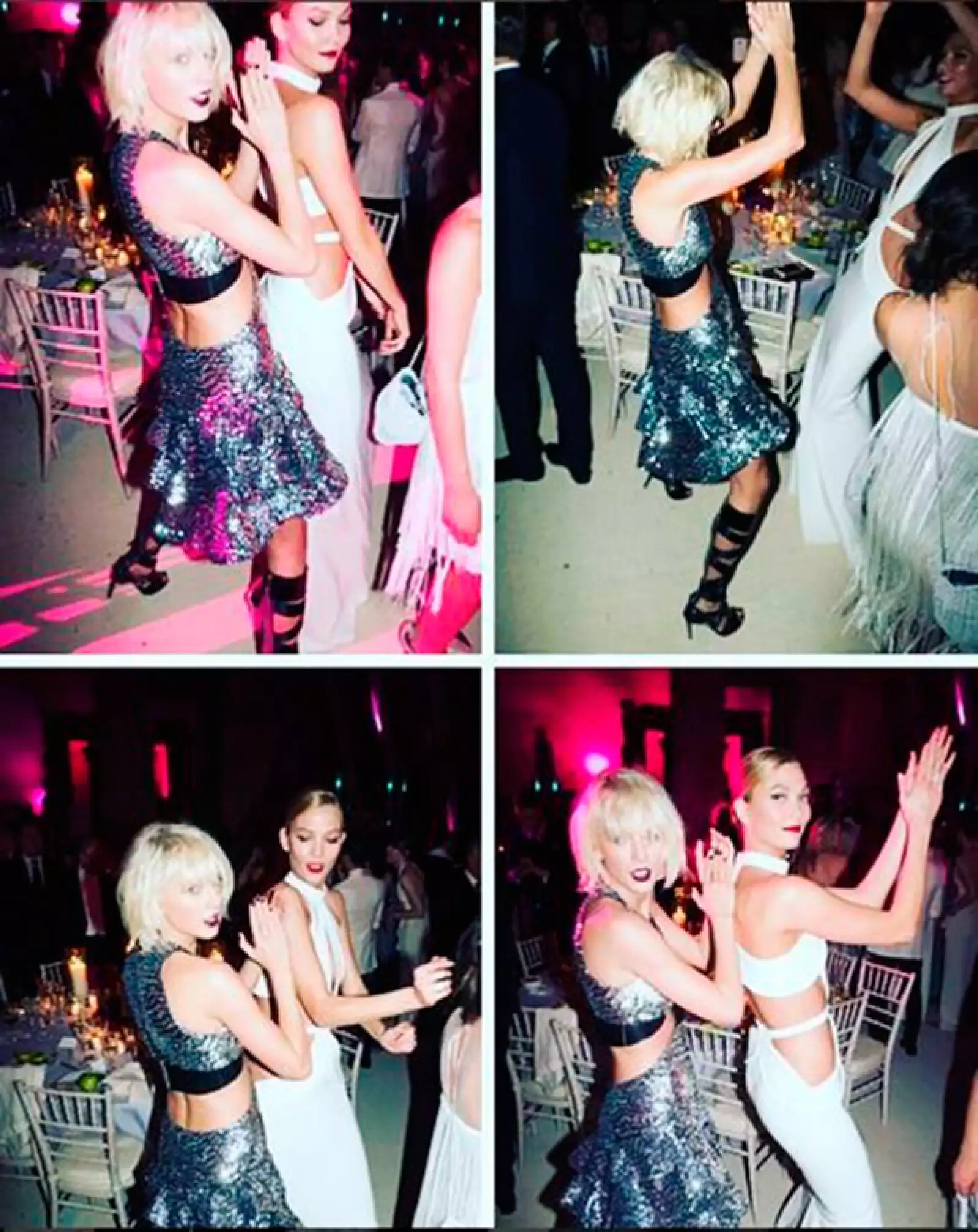 Taylor Swift se adueñó de la pista de baile y brilló junto a la top models.