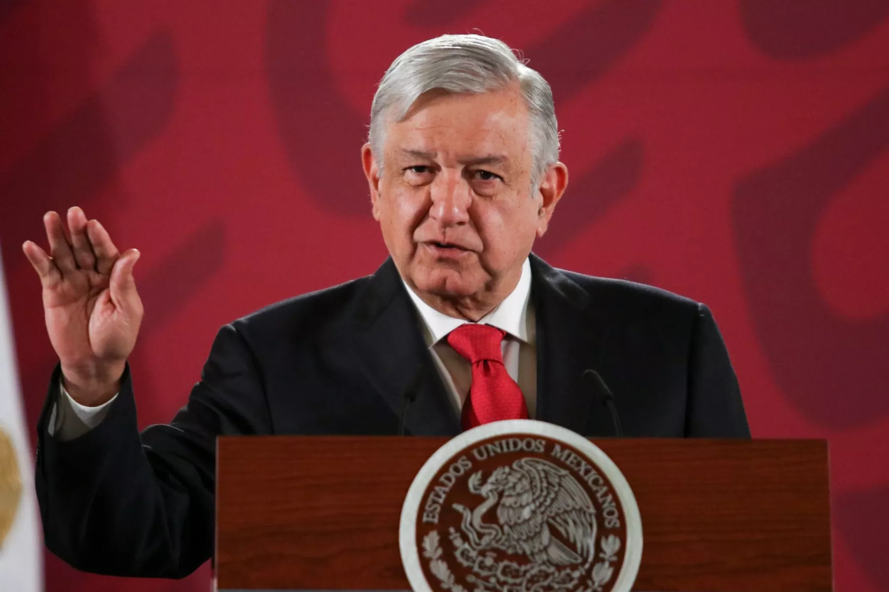 Andrés Manuel López Obrador, presidente de México, durante la conferencia de prensa.