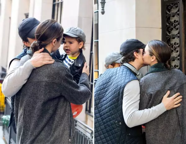 Miranda se despidió de Flyn y Orlando con un beso en la mejilla.