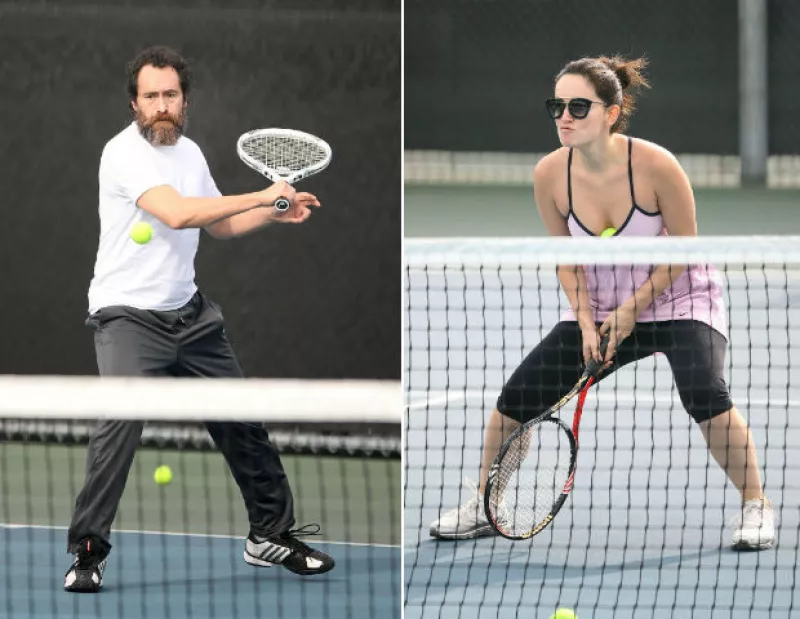 Un arduo encuentro deportivo fue el que disputaron los actores mexicanos durante un juego en Los Ángeles que duró alrededor de dos horas. La actriz Olga Segura también los acompañó en la cancha.