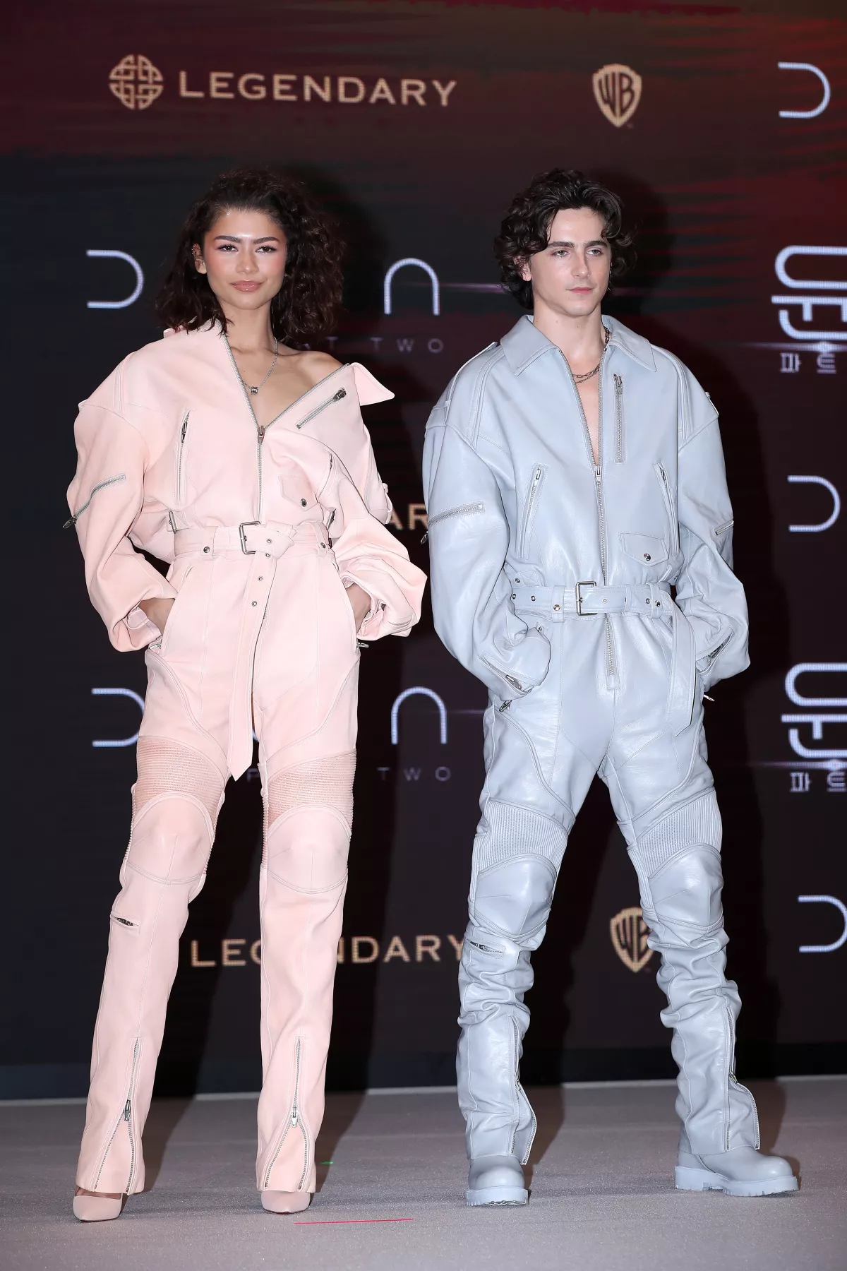 Los looks coordinados de Zendayay Timothée Chalamet en Corea del Sur 