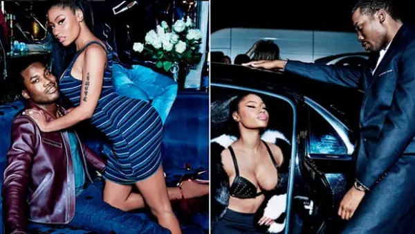 La rapera posa por primera vez para una revista con el cantante Meek Mill, en donde las fotos dejan ver lo enamorados que están.